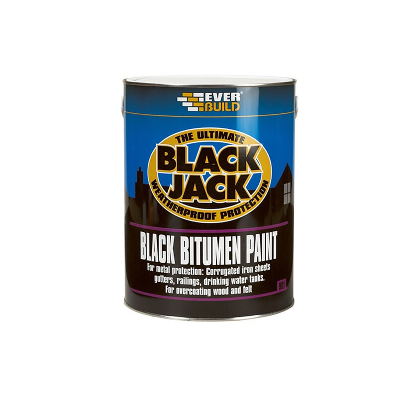 Everbuild - 90101 Black Jack 901 Black Bitumen Paint 1 litre EVB90101