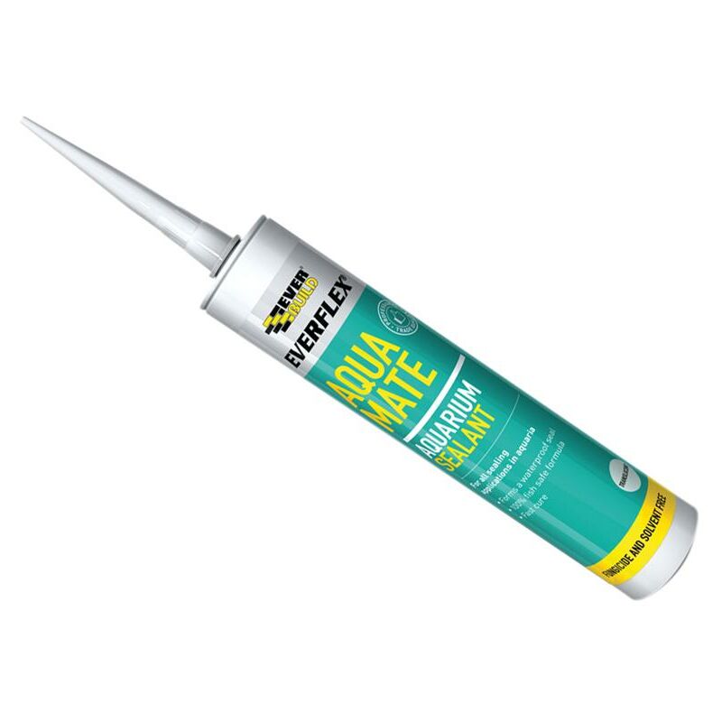 Everbuild Sika Aqua Mate Silicone Transparent 295ml EVBAQUATR