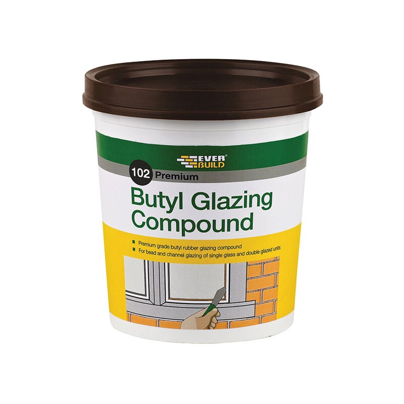 Everbuild - BUTGC2 102 Butyl Glazing Compound Brown 2kg EVBBUTGCB2KG