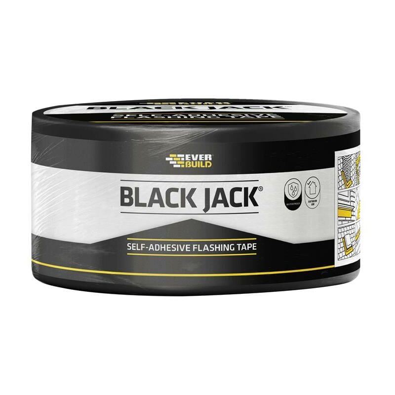 FLAS450 Black Jack Flashing Tape Trade 450mm x 10m EVBFLAS450 - Everbuild