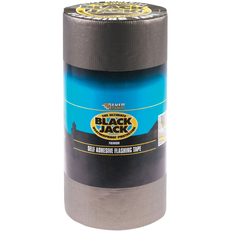 Black Jack Flashing Tape diy Roll - 225mm x 3m - Silver - Everbuild