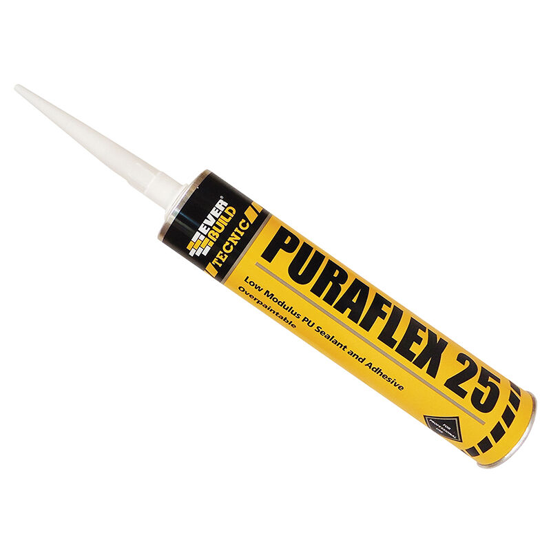 INDPU25BK Industrial Puraflex 25 Sealant Black 300ml EVBINDPU25BK - Everbuild