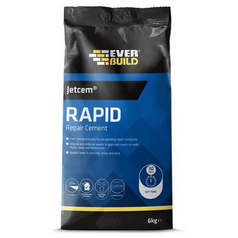 6kg Jetcem Premix Sand Rapid Set Cement JETCEM6 Fast repair mortar - Everbuild