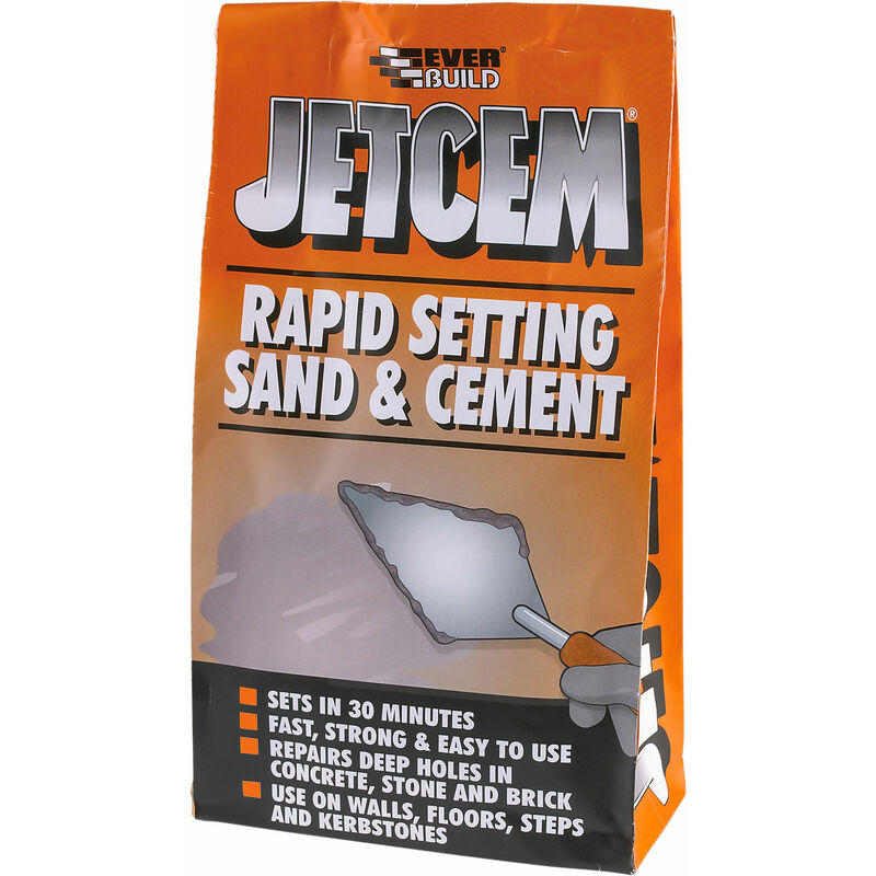 Everbuild - Jetcem Deep Rapid Repair Sand and Cement 6kg Grey - Grey