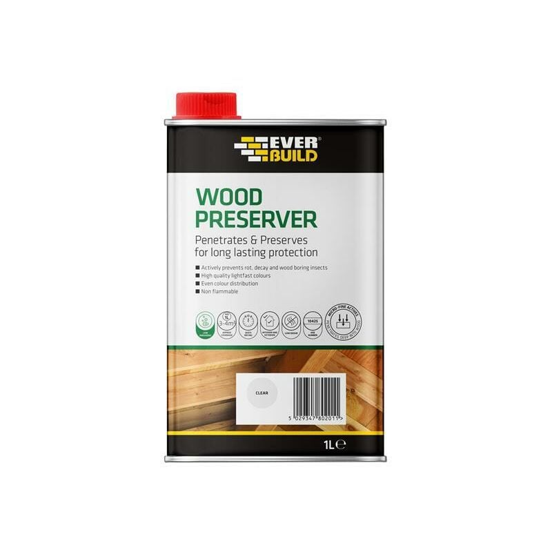 Everbuild - Wood Preserver Clear 1 litre - EVBLJCR01