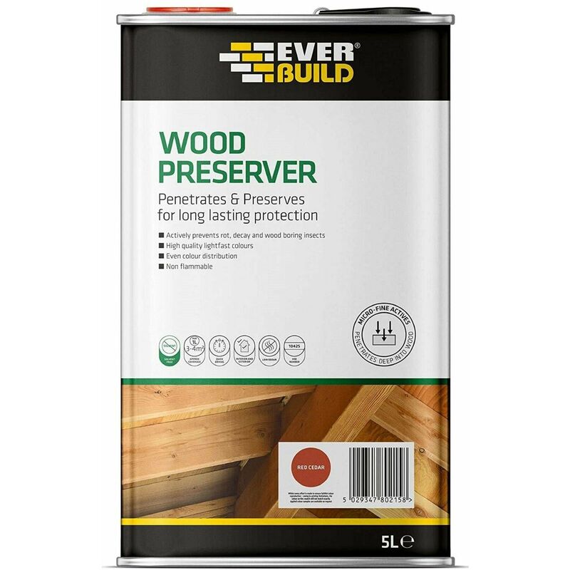 Wood Preserver - 5L - Red Cedar - Everbuild