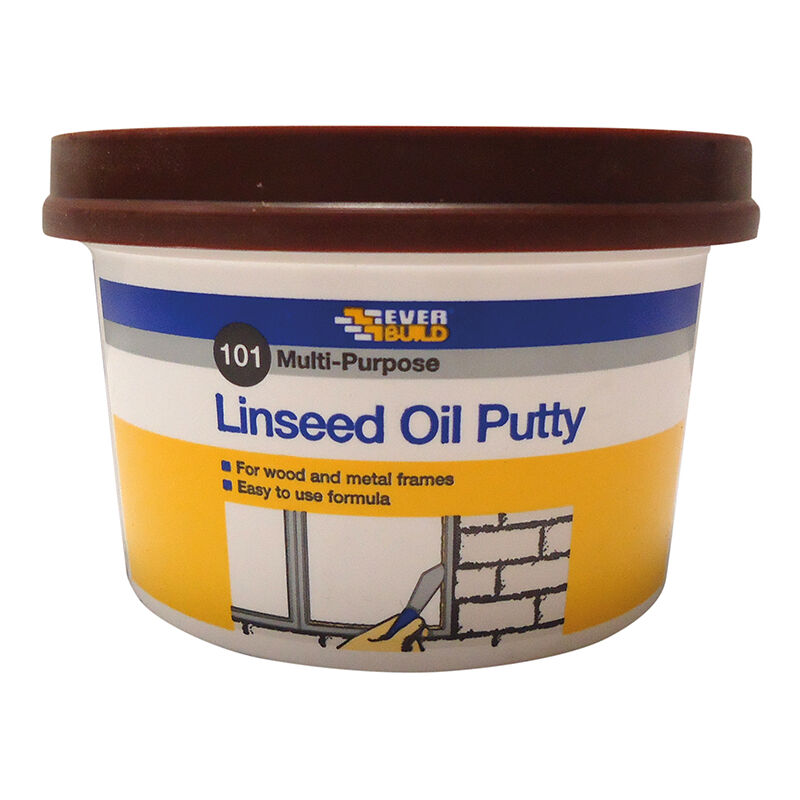Everbuild Sika 101 Multi-Purpose Linseed Oil Putty Brown 500g EVBMPPB05
