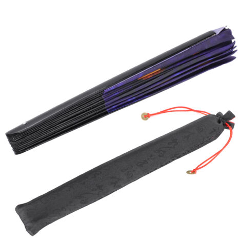 Éventail pliant en bambou Œil de Chouette Kung Fu pour décoration et cadeau Halloween Noël