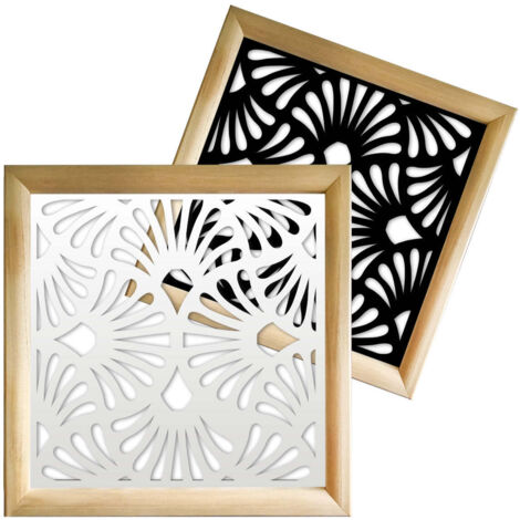 EVENTAILS - Moduli Decorativi in Legno e PVC - Misura: 48x48 cm - Colore: bianco