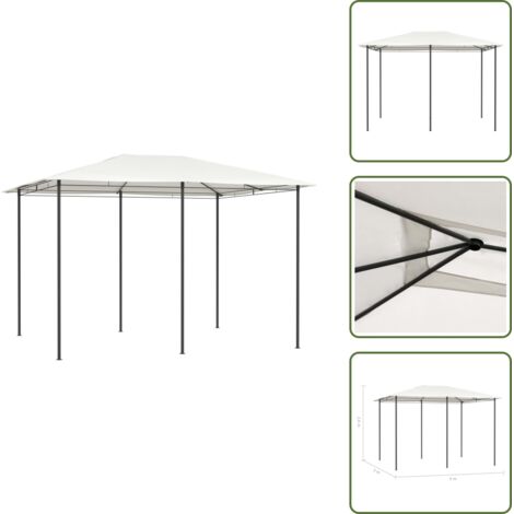 Evento all'aperto - vidaXL Gazebo 3x4x2,6 m Crema 160 g/m² - Barbecue