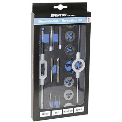 Eventus by Exact 70607 kit di filettatura 16 pezzi metallo