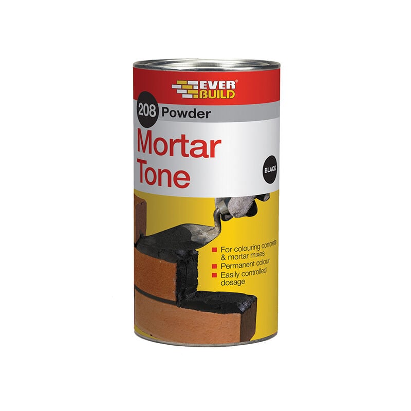 Everbuild - PMTBK1 208 Powder Mortar Tone Black 1kg EVBPMTBK1