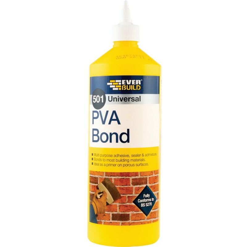 PVA1L 501 Universal pva Bond 1 litre EVBPVA1L - Everbuild