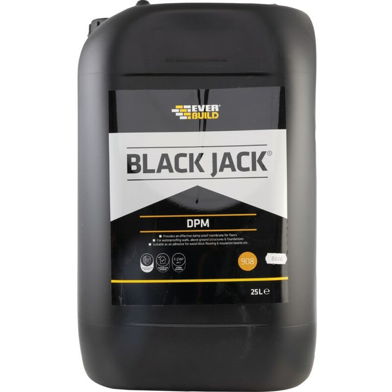 Everbuild - 908 Everproof dpm Black Bitumen Paint - 25LTR - Black