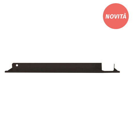 EVER Prop mensola alluminio con bicchieri fissaggio barra nero opaco codice prod: EVBAMBNN