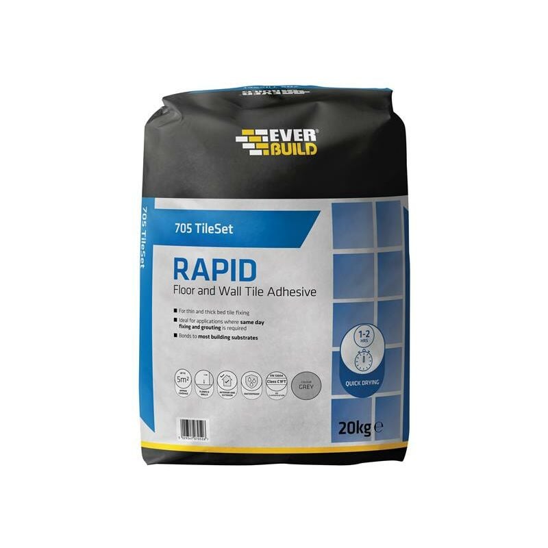 Sika 705 Rapid Set Tile Mortar 20kg EVBRAPID20 - Everbuild