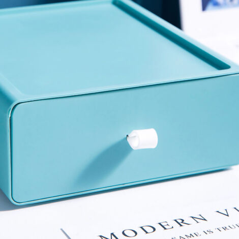 Everbearing Green Designer Schreibtisch-Schubladenorganizer – Stapelbare Aufbewahrungsbox für Stifte und Zubehör, robustes PP, 100 g, ideale Größe