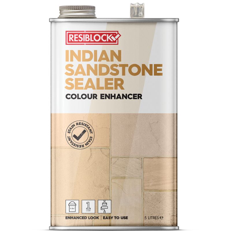 Everbuild RBINDENH5 Resiblock Indian Sandstone Sealer Colour Enhancer 5 litre EVBRBINDENH5
