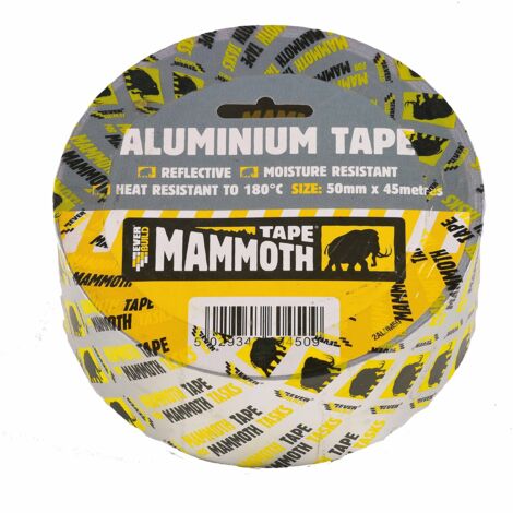 Everbuild 2ALUM50 Aluminium Tape 50mm x 45m EVB2ALUM50