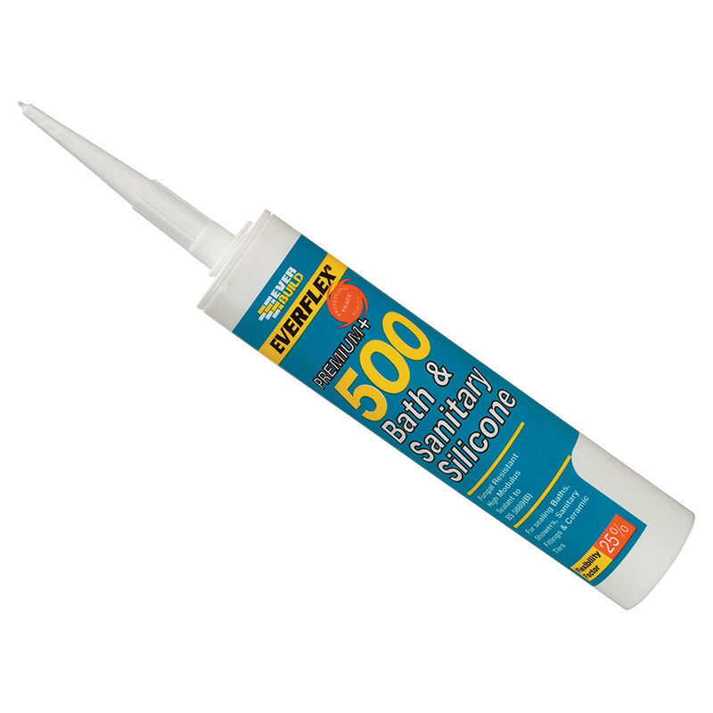 500SAND 500 Bath & Sanitary Silicone Sealant Sandstone 290ml EVB500SAND - Everbuild