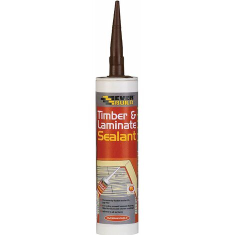 EVERBUILD Beech Timber & Laminate Adhesive Sealant Flexible Gap Filler - Beech