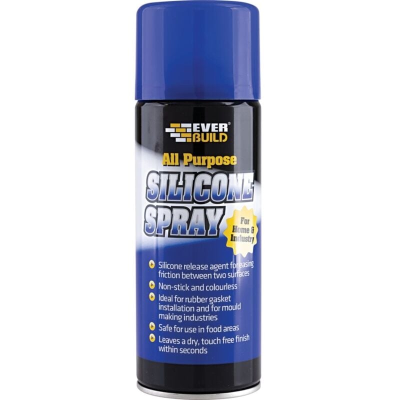 Everbuild - All Purpose Silicon Spray - 400ml - Transparent