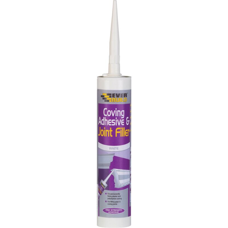 Everbuild - Coving Adhesive & Joint Filler Polystyrene Plaster Joints Cornice - White