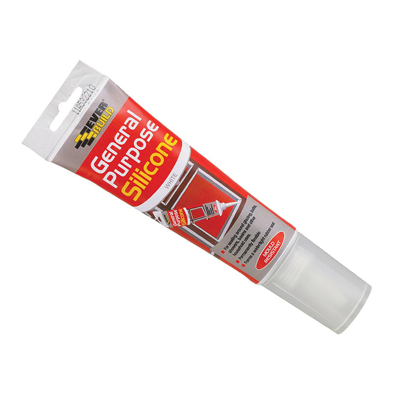 Everbuild - easigpwe General Purpose Easi Squeeze Silicone Sealant White 80ml evbgpsesqwh