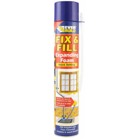 Everbuild EVFF7 Fix & Fill Expanding Foam Filler 750ml EVBEVFF7