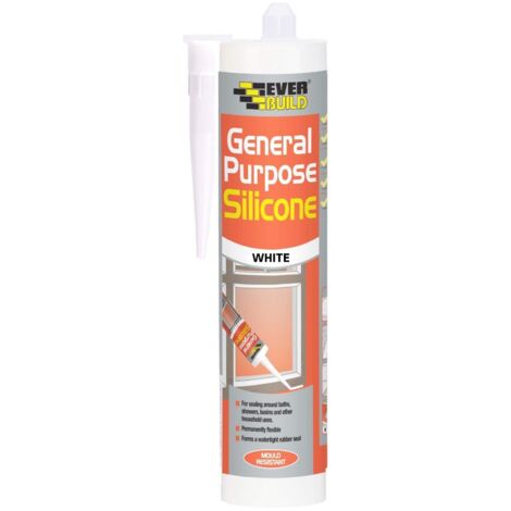 Everbuild General Purpose Silicone White C3 Size Cartridge