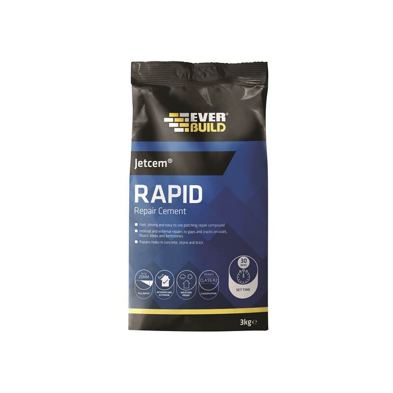 Rapid Set Cement 12kg (4 x 3kg Packs) - Everbuild