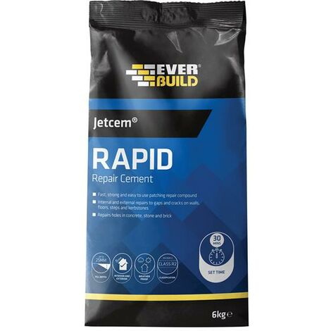 Everbuild JETCEM6 Jetcem Rapid Set Cement 12kg (2 x 6kg Pack) EVBJETCEM6
