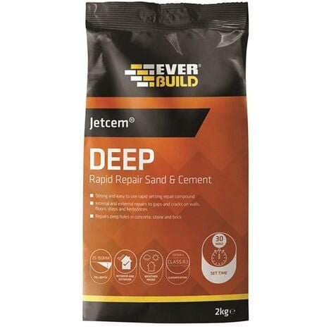 Everbuild JETMIX2 Premix Sand & Cement 12kg (6 x 2kg Packs) EVBJETX2