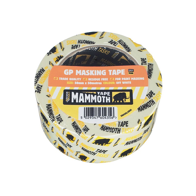 Everbuild 2MASKLAB50 Mammoth Retail Masking Tape 50mm x 50m EVB2MT50