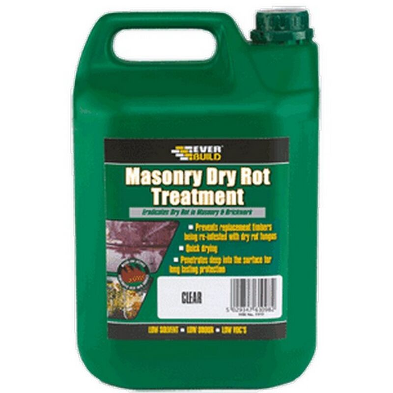 Everbuild - Masonry Dry Rot Treatment Clear 5L