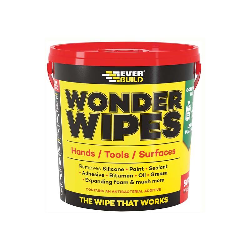 Wonder Wipes Giant 500 Tub monsterw Multi Purpose / Hand Cleaning - Everbuild