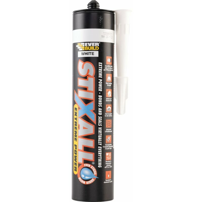 Stixall Extreme Power Hybrid Polymer Grab Adhesive & Sealant white - white - Everbuild