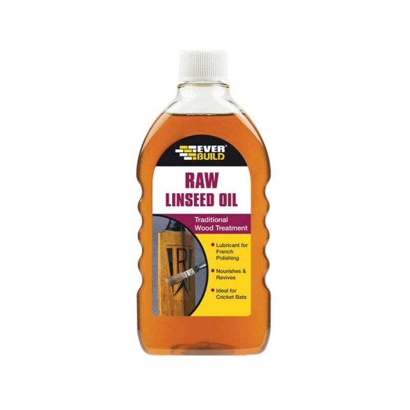 Everbuild - Raw Linseed Oil Wood Protection Cricket Bat Treatment 500ml rawlin