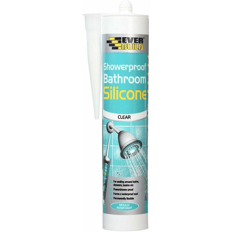 Showtr Showerproof Bathroom Silicone Translucent 280ml evbshowtr - Everbuild