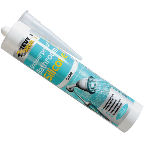 Everbuild SHOWTR Showerproof Bathroom Silicone Translucent 280ml EVBSHOWTR