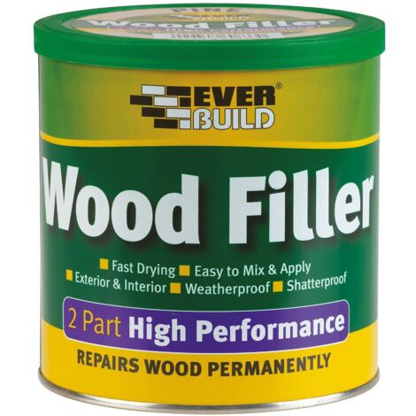Everbuild Sika 2-Part High-Performance Wood Filler Mahogany 500g EVBHPWFMH500