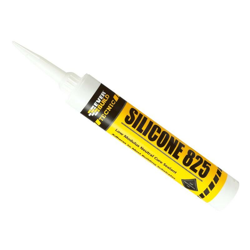 Everbuild - Sika 467204 Tecnic Silicone 825 Sealant Black 380ml EVB825BK