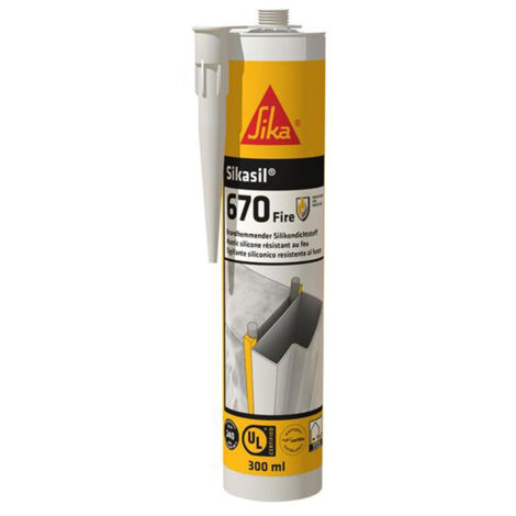Everbuild Sika Sikacryl-670 Fire Rated Silicone Sealant Black