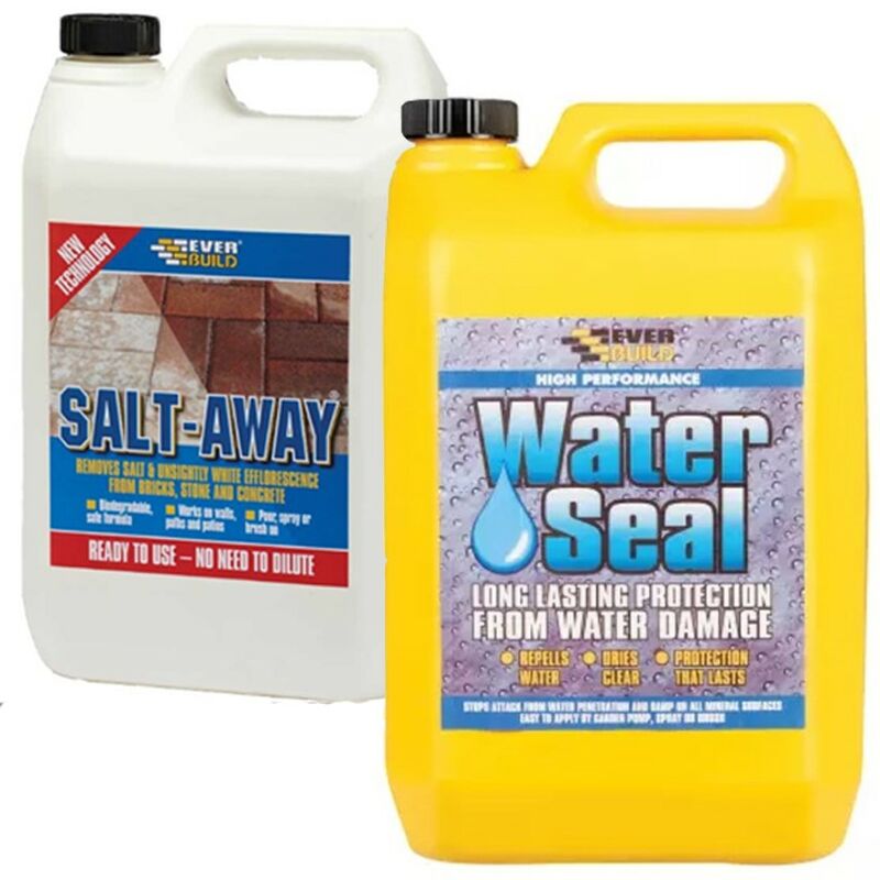 Stone Drive Salt-Away Stain Efflorescence Remover and 402 Water Seal - Everbuild