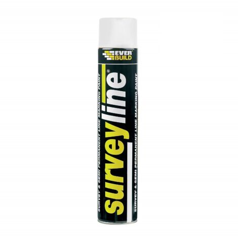 Everbuild SURVEYWE Survey Line Marker Spray White 700ml EVBSURVEYWH