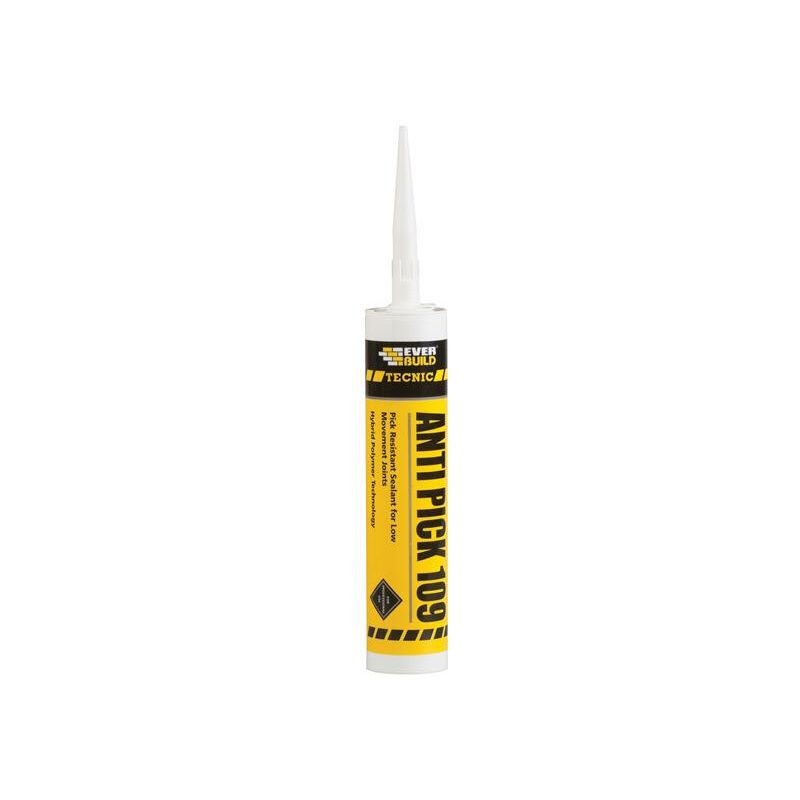 Everbuild - Sika 489424 Tecnic Anti-Pick 109 White 295ml EVBANTP109WE