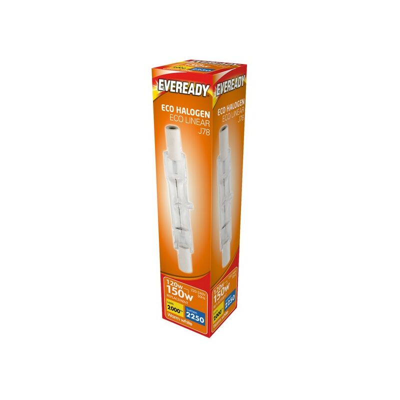 S10112 Halogen Linear J78 120W Warm White 2250Lm Box of 10 - Eveready