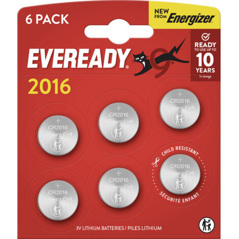 Eveready Knopfzelle CR 2016 3 V 6 St.   E304439200