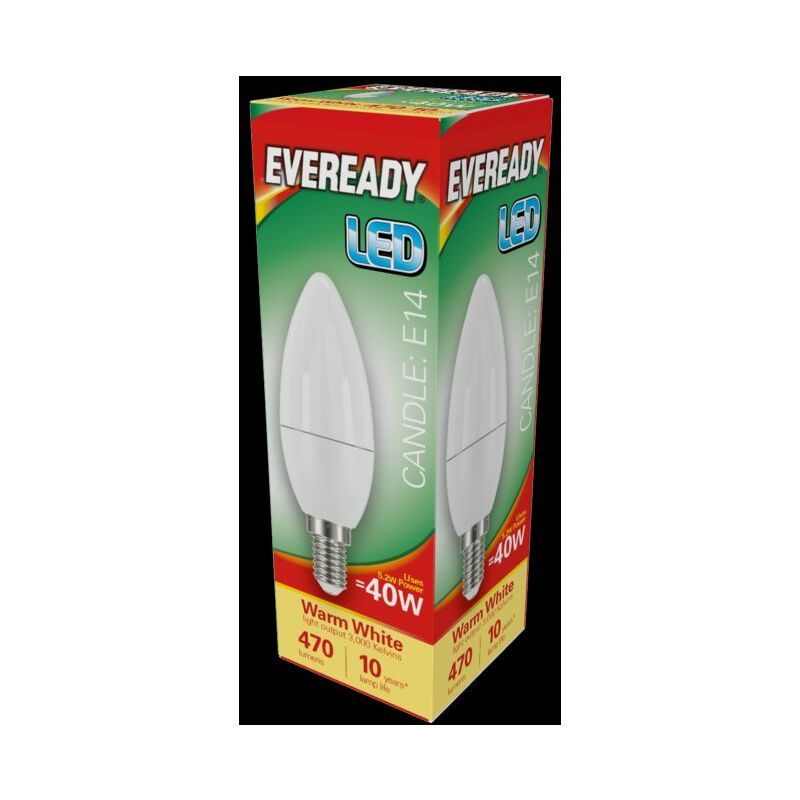 Eveready LED Candle 6W 470lm Warm White 3000k E14 - S13616