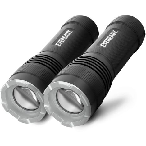 Eveready LED Torch, Super Bright Flashlight, Ideal for Emergencies, Camping and Outdoor Lights, Pocket Torch, Pack of 2